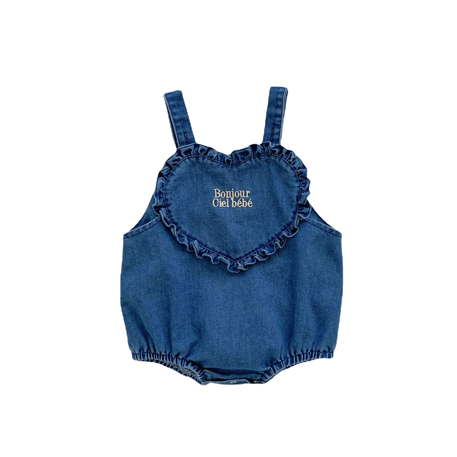 Korean-style baby Summer clothes soft Denim suspender sheath fashionable baby cute super cute jumpsuit outwear