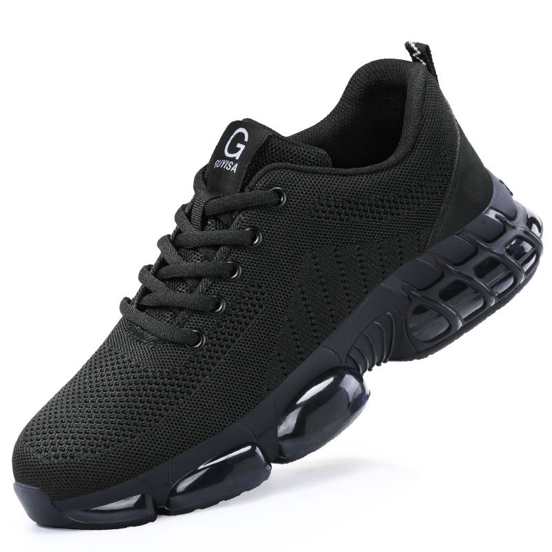 Cross-border safety shoes anti-smashing anti-puncture men's protective shoes steel toe comfortable light soft bottom four seasons work shoes wholesale