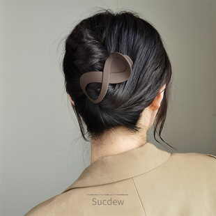 Summer simple frosted large duckbill clip hairpin back head updo clip headdress female Bath hairpin shark clip