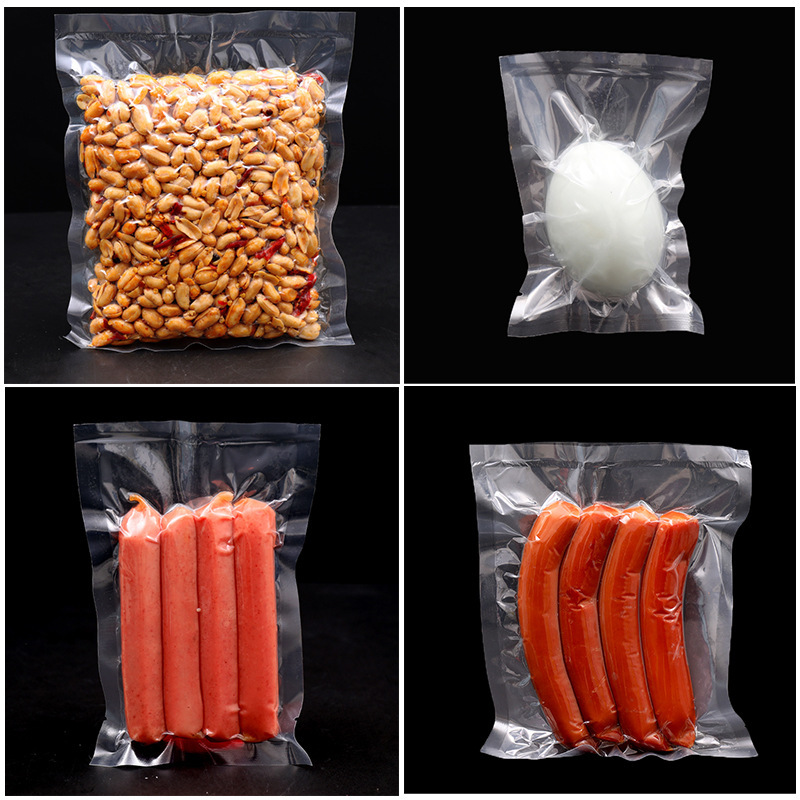 PET commercial vacuum food packaging bag wholesale transparent plastic sealed compression bag spot smooth vacuum bag