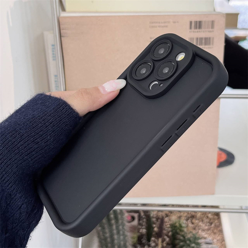 純色天眼階梯適用蘋果15promax硅膠iPhone14plus手機殼13簡約12軟