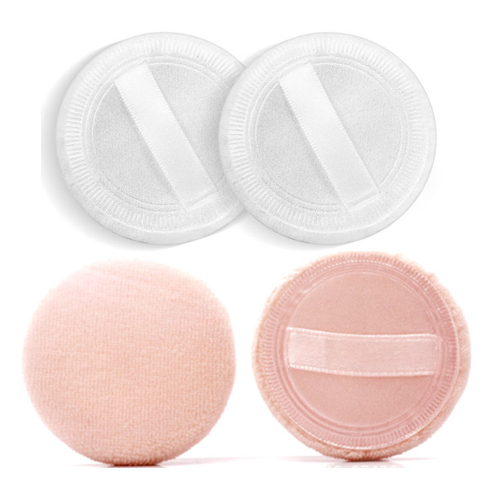 Velvet Powder Puff Pure Cotton Dry Powder Puff Ribbon Set Makeup Set Finger Hook Puff Baby Powder Soft Powder Puff
