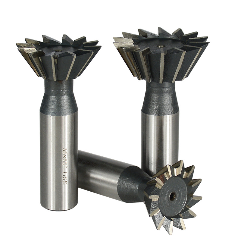 45 degrees 55 degrees 60 degrees dovetail milling cutter HSS high speed steel straight shank dovetail milling cutter mortise cutter slide rail cutter