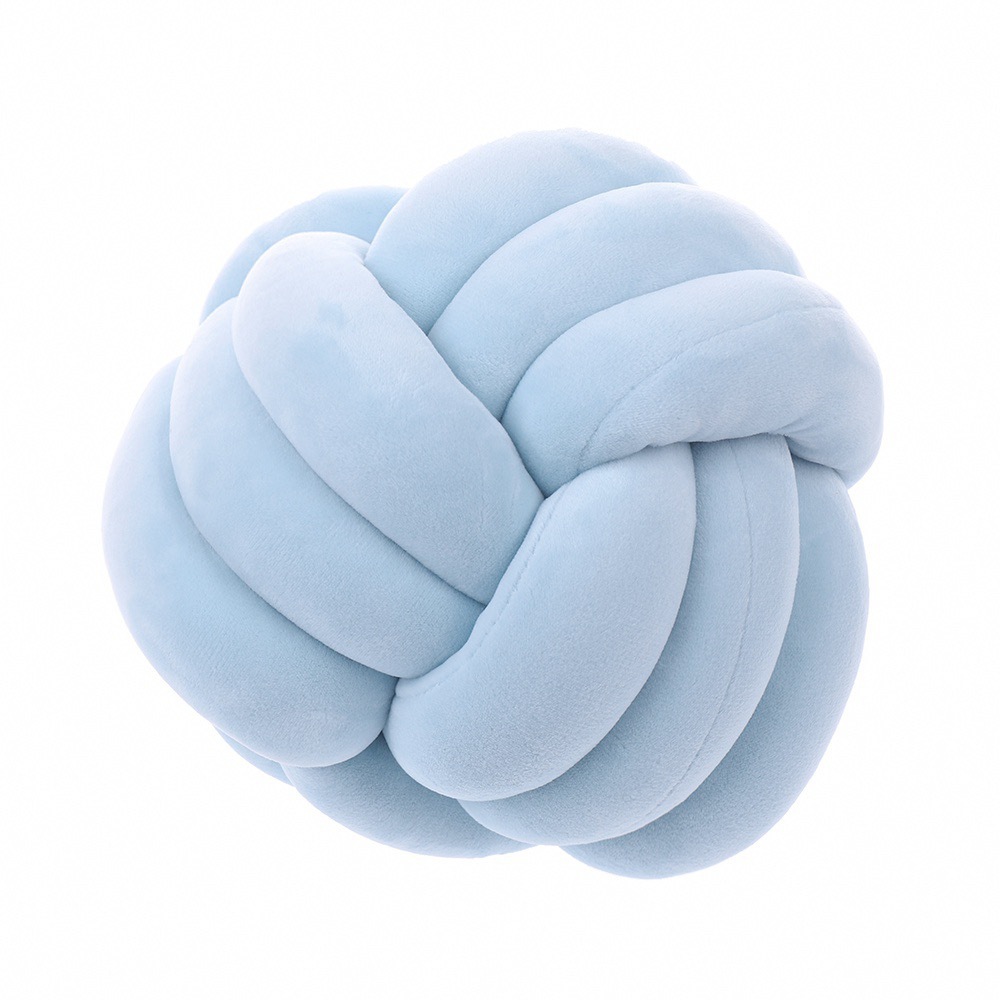ins Spherical Pillow Home Nordic Style Sofa PP Cotton Filled Cushion Solid Color Woven Knot Ball Pillow