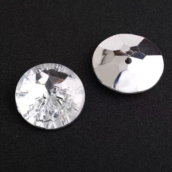 Taiwan Acrylic Two Eyes Crystal Diamond Button Coat Shirt Spin Coat Button Cardigan Sweater Button