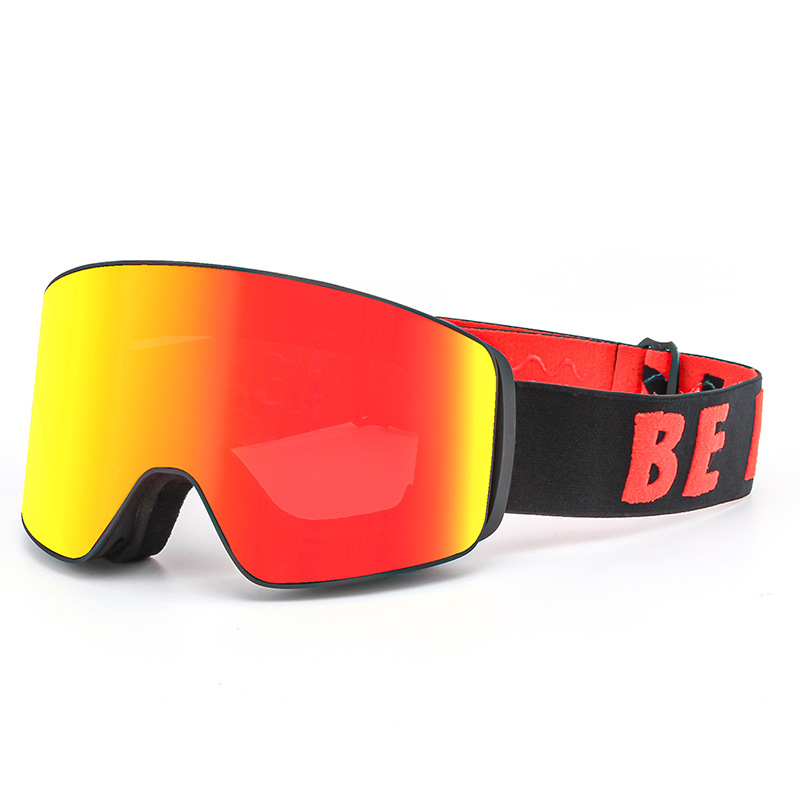 Cross-border Magnetic Ski Goggles Double-layer Anti-fog Windproof Electroplated Adult Mountaineering Outdoor Goggles Card Myopia Glasses