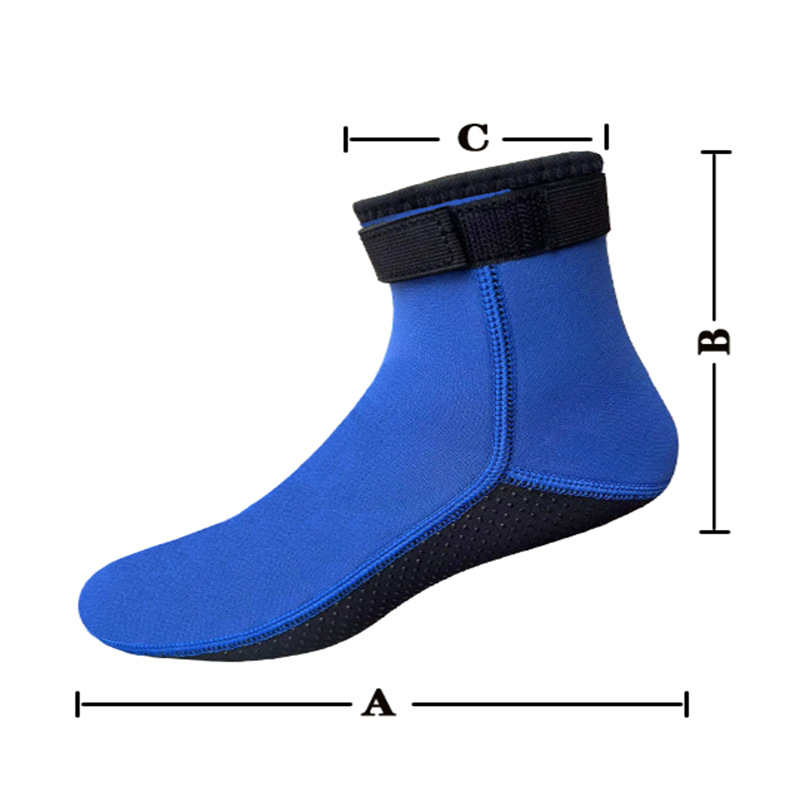 Diving socks cold-proof 3mm super elastic winter swimming non-slip diving flippers wear-resistant ankle protection socks extra large diving socks