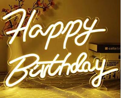 Amazon best selling led neon Happy Birthday light indoor and outdoor decorative atmosphere letter light USB