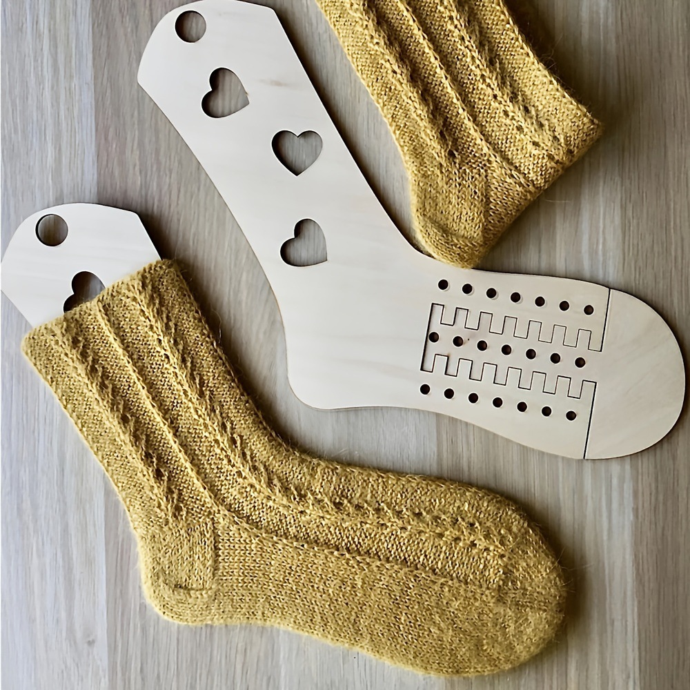 Cross-border DIY knitting tools wooden socks stopper knitting mold multi-functional retractable wool socks display stand