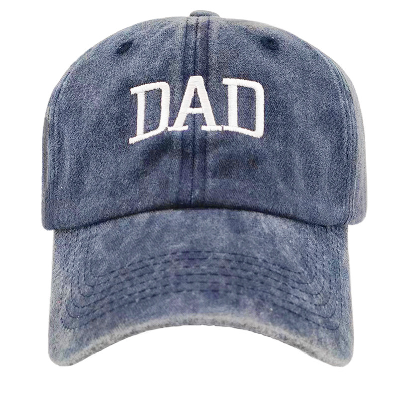 Cross-border washed cotton DAD MOM embroidered baseball cap vintage distressed peaked cap fashion couple hat hip hop hat