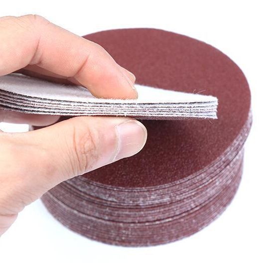 Polished sandpaper Sheet 6 inch 150mm flocking sandpaper sheet disc sandpaper sheet brushed back velvet sandpaper sheet
