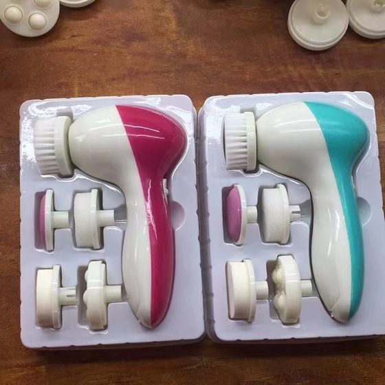 Five-in-one facial cleansing instrument electric face washing instrument face washing brush face cleaning instrument massage beauty instrument gift