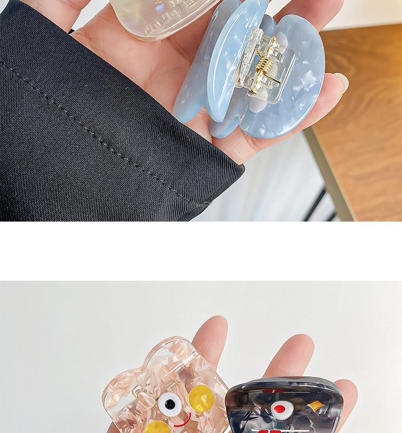 Baifeiya kleine Acetat-Haarspange, süße kleine Monster-Haarnadel, Geisterpferdchen, Mädchen, Herz-Haarspange, hoher Pferdeschwanz, Haarschmuck, Kopfschmuck_voghion.com