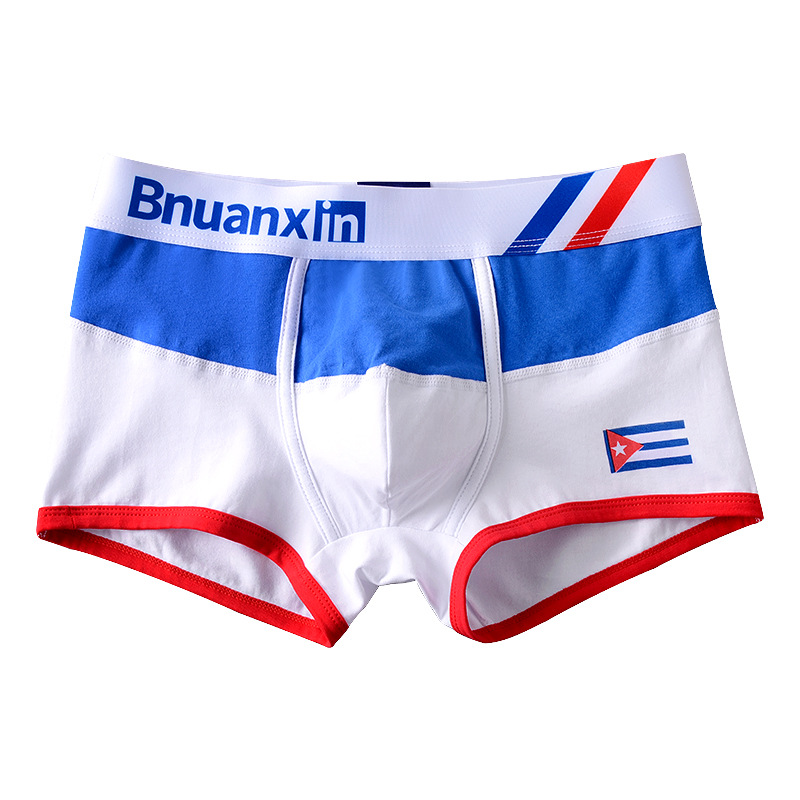 Trendy Men's Underwear Men's Summer Boxers Personalized Youth Cotton Boxers Breathable Shorts Head Thin Shorts
