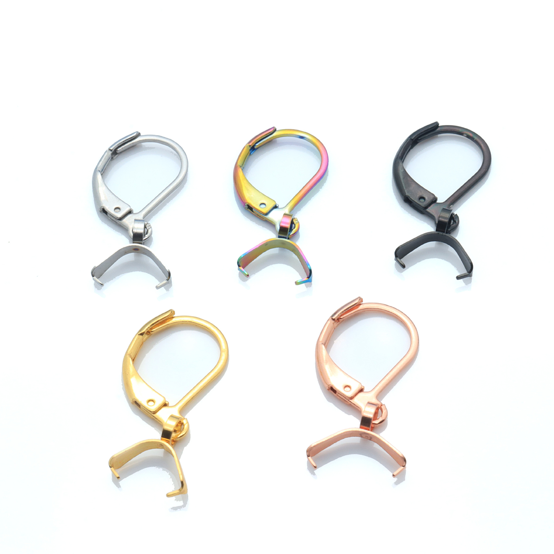 Stainless Steel D-shaped Earrings Jewelry Accessories Nut Buckle Pendant Diy Jewelry Materials Source Factory Goods