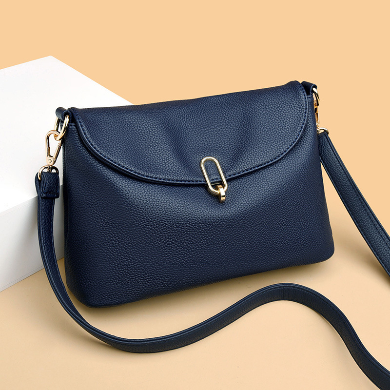 2023 New Soft Leather Women's Bag High-end Shoulder Bag Large Capacity Women's Middle-aged Mother Bag Simple All-match Crossbody Bag