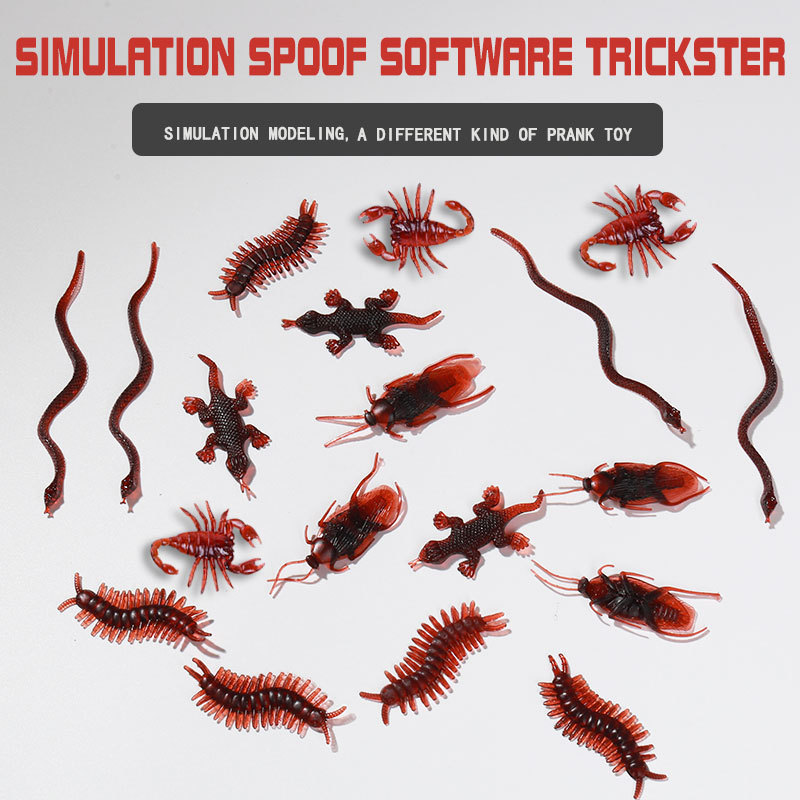 Cross-border Halloween trick toy props simulation cockroach fake cockroach toy plastic cockroach bat Spider small snake