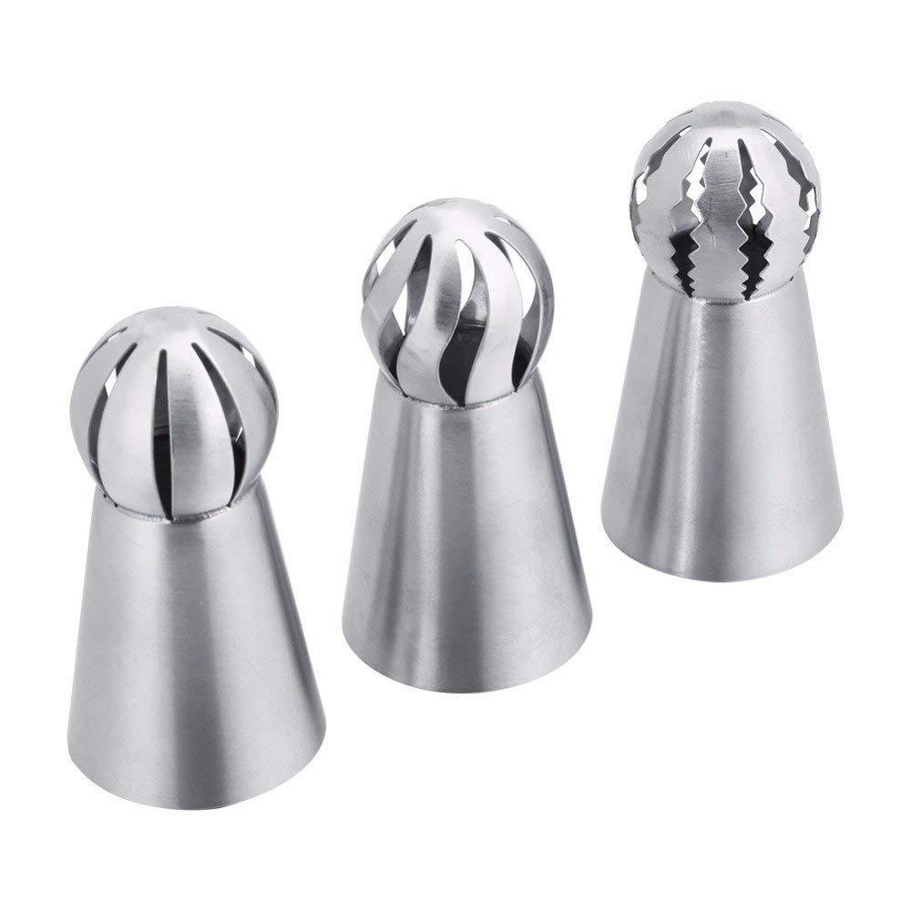 Manufacturer 3-piece set of torch decorating tips, one-piece cake decorating tool, ball decorating tips
