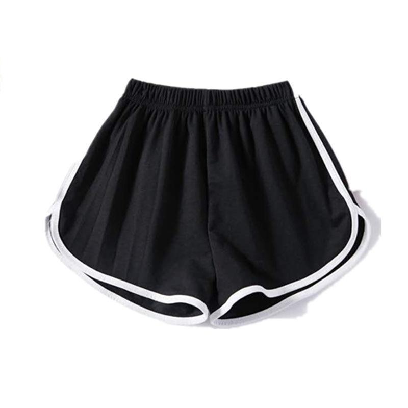 Summer New Shorts Women's Sports Casual Students Korean Style Base Yoga Wide Leg Home Pajama Pants Edge Contrast Color