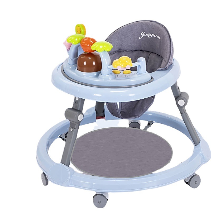 Baby's Toddler Anti-rollover Foldable Tone New Style Anti-O-shaped Legs Children's Hand-pushing Walkers for Boys and Girls