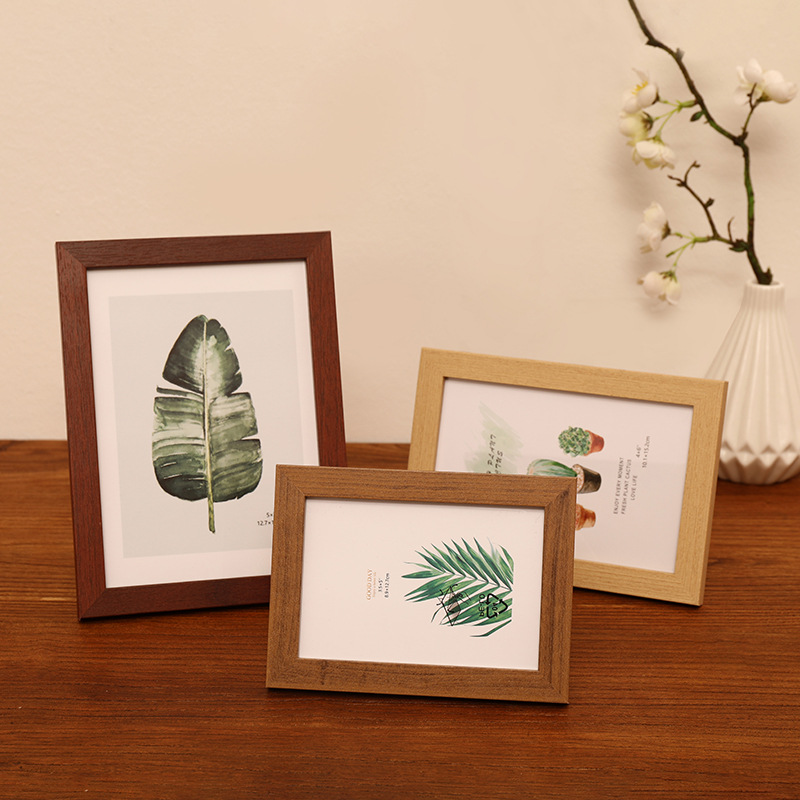 Simple modern wooden photo frame table 5 inch 6 inch 7 inch 8 inch 10 inch A4 picture frame wall Photo Wall photo studio photo frame