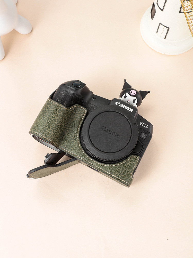 Canon EOSR50 camera bag R50 R7 R8 R10 leather case base removable battery camera case protective cover