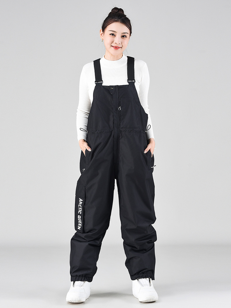 Ski suspenders for men and women OVER SIZE winter outdoor windproof snowboard pants one-body snow pants warm