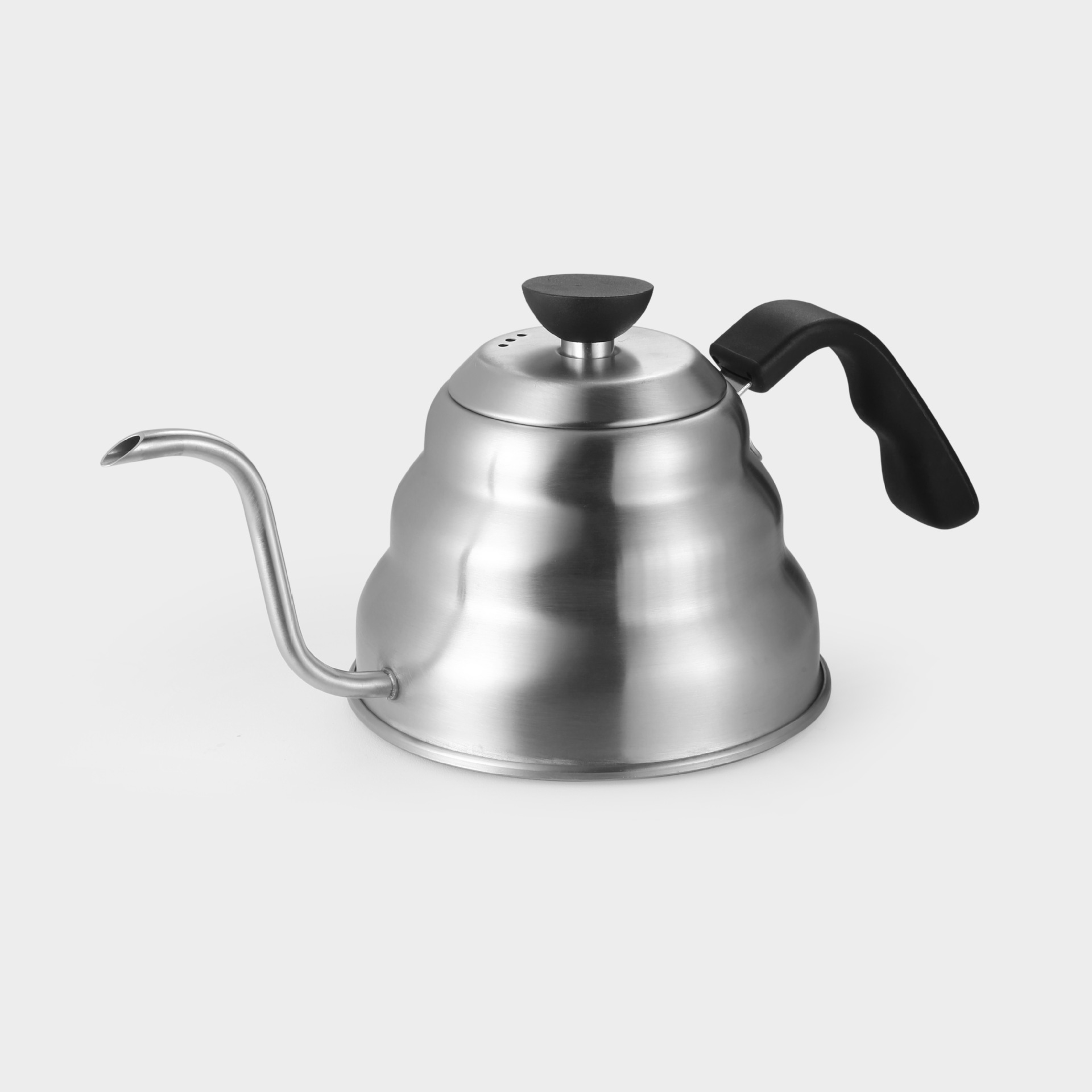 Ear-mounted cloud pot hand-brewed coffee pot 304 stainless steel thin mouth pot drip filter bubble long mouth temperature control hot water kettle