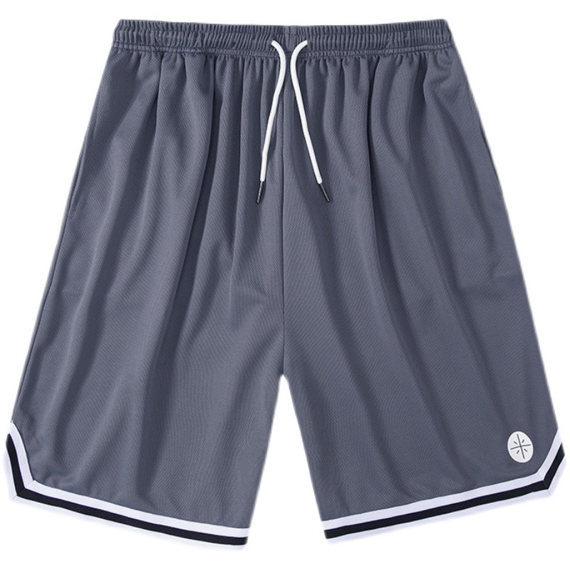 Sports Shorts Men's Loose Ice Silk Casual Basketball Pants Summer Thin Trendy Wide-leg Night Run Five-point Medium Pants