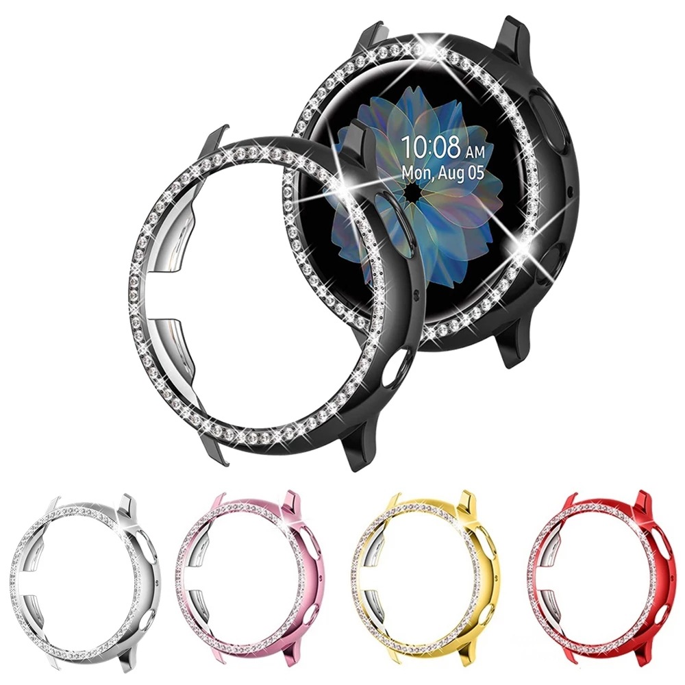 Suitable for Samsung Samsung/active2 40mm 44mm case electroplated pc single row Diamond protective cover