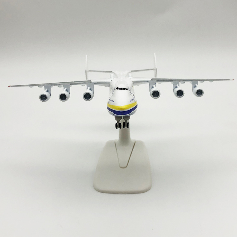 20cm安225大型輸送機模型安東諾夫合金中実ウクライナ塗装飛行機置物|undefined