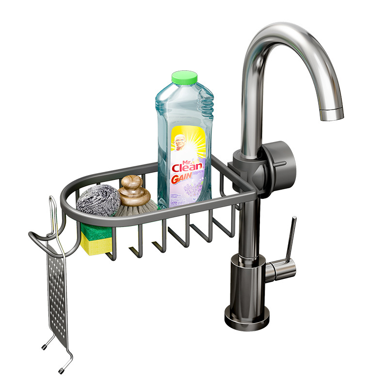 Kitchen Faucet Storage Rack Dishwasher Vegetable Sink Sink Supplies Household Cloth Sponge Drain Hanging Basket Storage Rack