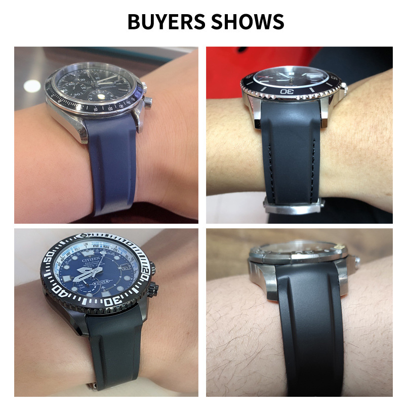 Silicone Watch Strap Fit Omega Seahorse Men's Cosmic Ocean Series Rubber Sport Strap 20 22mm