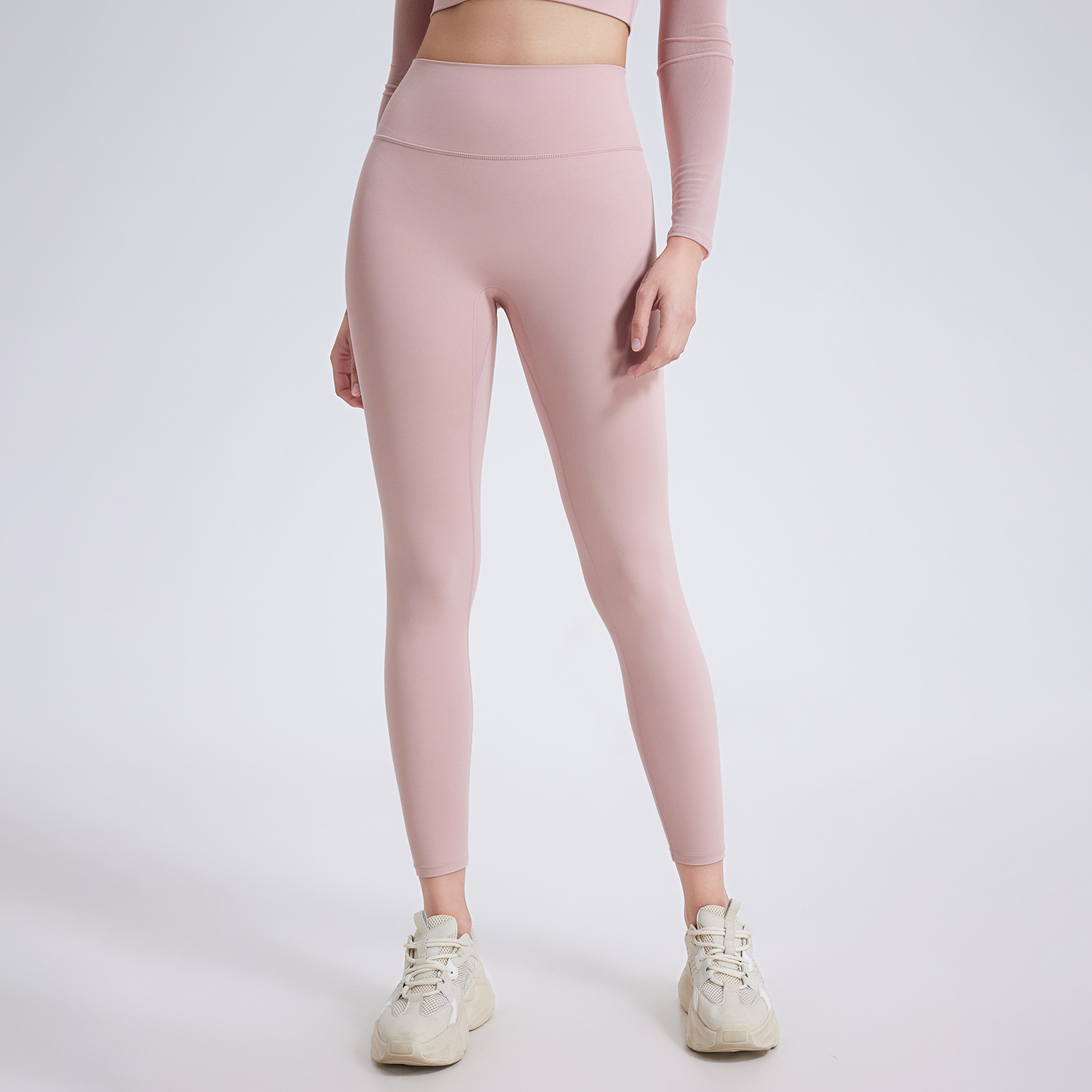 Fanxin high waist Peach Hip lifting nude yoga pants women's seamless sports quick-drying tights outer wear running fitness pants