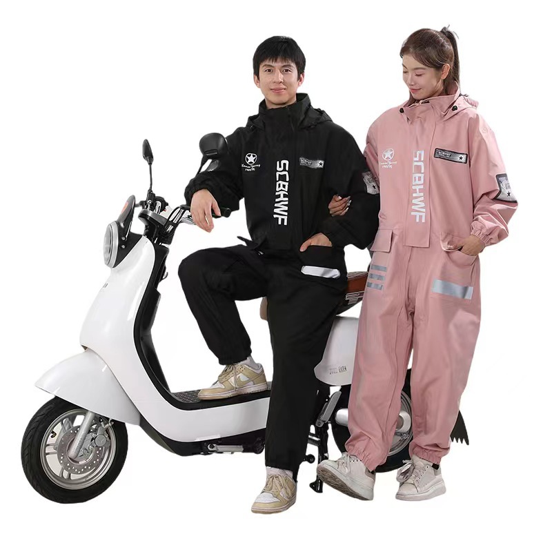 Fishing one-part raincoat full-body rainproof adult electric car takeaway motorcycle waterproof raincoat breathable