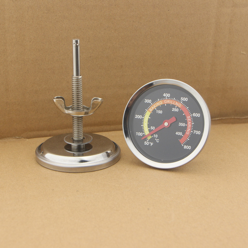 BBQ Oven Thermometer BBQ Stainless Steel Thermometer Bimetal Oven Temperature Gauge