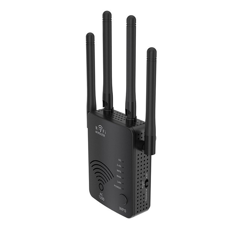 WiFi signal amplifier 1200m dual band 5G wireless routing amplifier 4 antenna WiFi extender