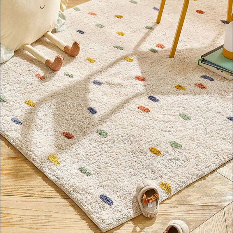 Small fresh imitation cashmere living room carpet children's room climbing blanket home girl heart sofa coffee table blanket a generation of hair