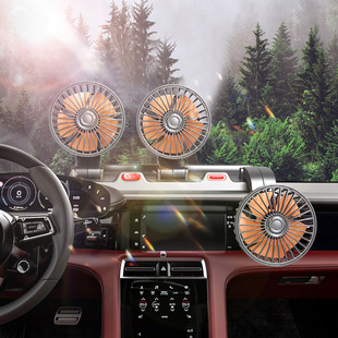 Car fan 12V/24v GM truck three-head small electric fan car large wind electric fan