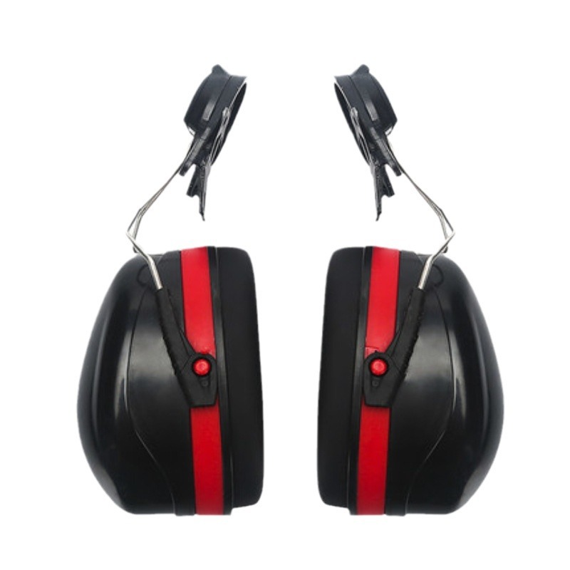 Free shipping with safety helmet type noise reduction headphones factory site protective earmuffs manufacturers wholesale sound insulation earmuffs