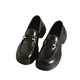 2024 New Mary Jane Thick-soled British Leather Shoes Increased Loafers Women's Casual Fashionable All-match Soft-soled Women's Shoes