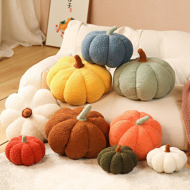 Modern Simple ins Style Pumpkin Pillow Cute Cyber Celebrity Plush Toy Living Room Sofa Bay Window Cushion