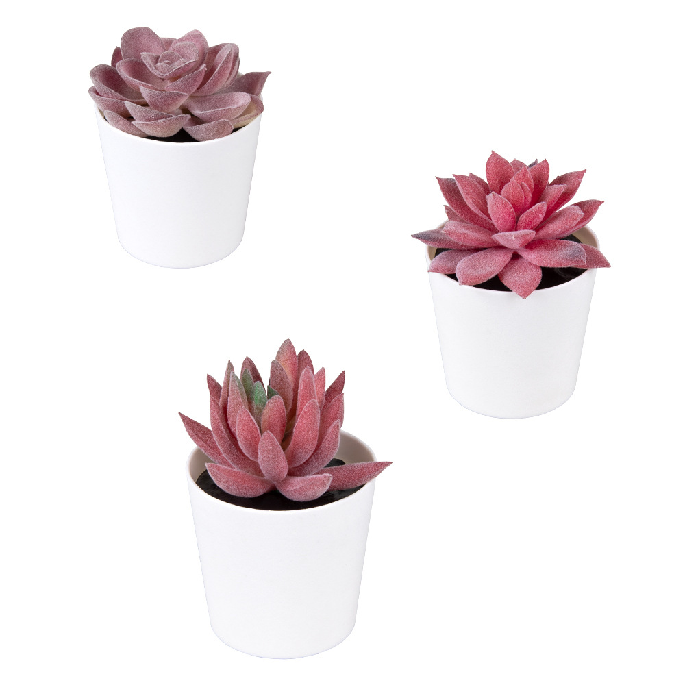 Cross-border hot sale fake succulent mini plastic pot combination simulation succulent gift succulent home small ornaments