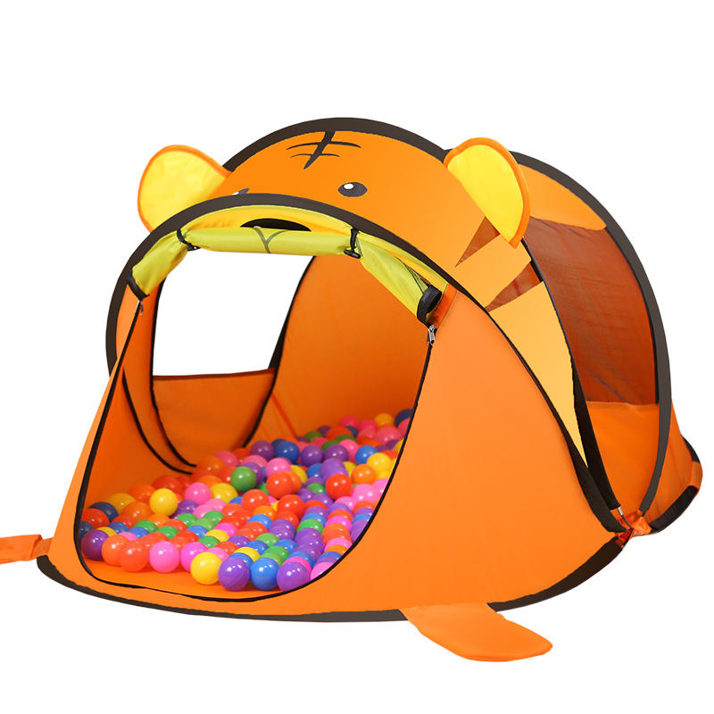 Children's indoor color matching little Tiger game tent spot wholesale cartoon children's outdoor pop-up toy game House