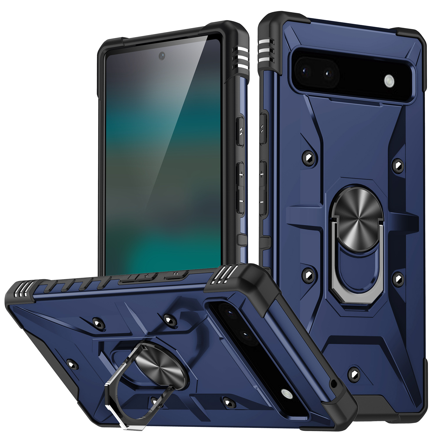 新款問界適用谷歌Pixel7Pro保護殼Google Pixel 8磁吸指環手機套