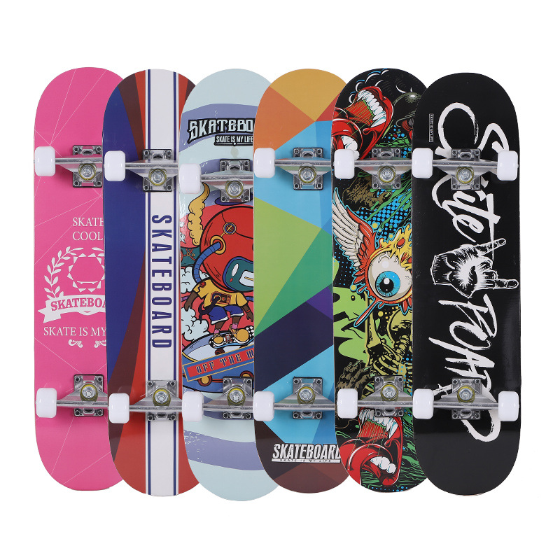 Four-wheel skateboard beginner teenager adult male and female professional double rocker aluminum alloy bracket PU wheel scooter