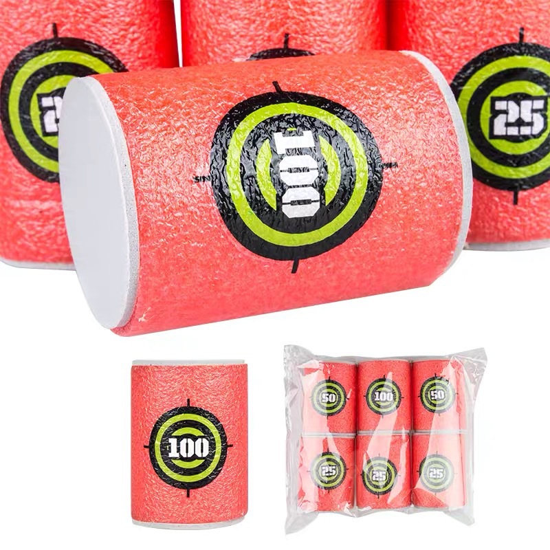 Elite Bullet EVA Bullet Target Foam EVA Target Color Size Can Be Customized with 6 Pieces OPP Bag Packaging