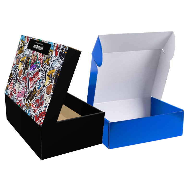 Flying machine box double-sided printing color packaging express special hard flip corrugated paper clothing underwear shoes gift packaging box
