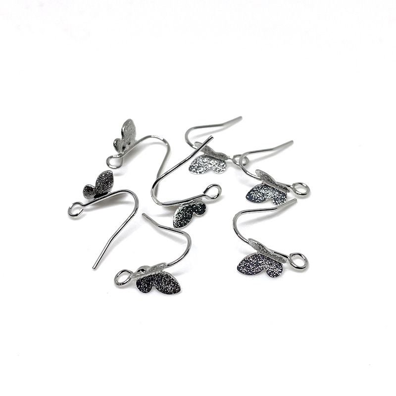 18K gold-wrapped butterfly ear hook earrings ear ring ear hanging jewelry accessories DIY earrings handmade materials