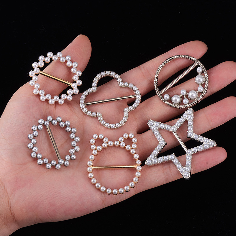 High-grade Pearl Japanese Ring Waist Scarf Clothes Button T-shirt Shirt Trunkcoat Hem All-match Fashion Corner Knot Button